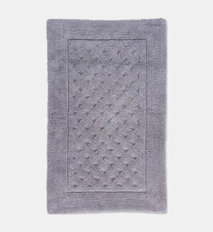 Home Deco and More Dotted Center Bathroom Mat, Grey, Packshot View