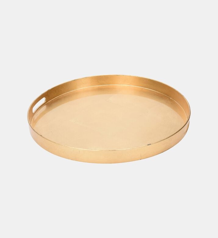 Home Deco and More Tray Round Gold, Packshot View