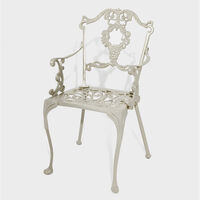 Antoinette Dining Table With 4 Chairs Off White 100 Cm
