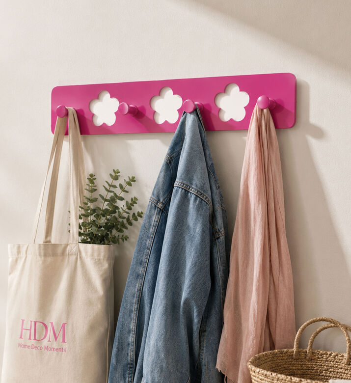 Headbourne Flower Cut-out 3 Hooks Coat Hanger, Packshot View