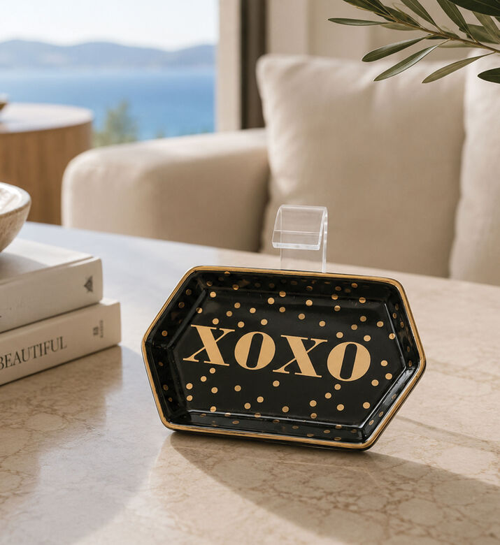 Rosanna Pellegrini Xoxo Polka-dot Printed Tray, Packshot View