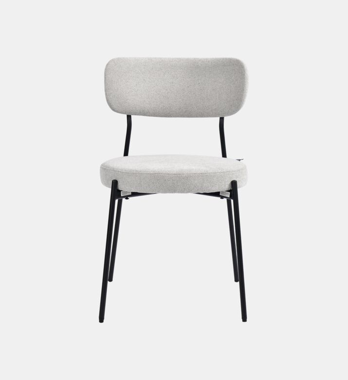 Home Deco and More Archie Fabric Steel Dining Chair, Packshot View