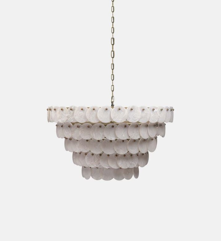Home Deco and More Resin Round Disc Chandelier, Packshot View