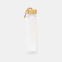 Glass Bamboo Lid Bottle