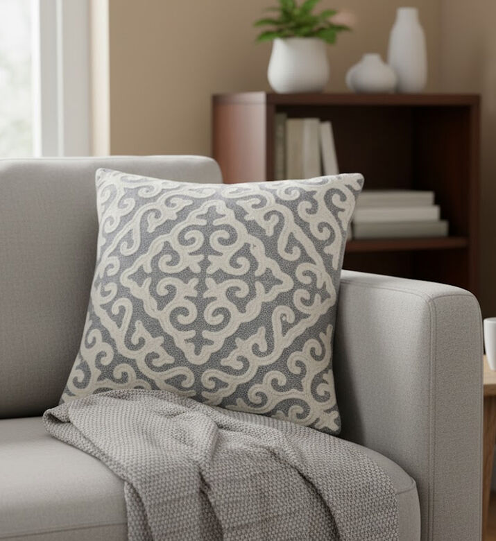 Home Deco and More Dolce Chenille Throw Pillow 45x45 Cm, Packshot View