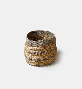 Home and Styling Seagrass Storage Basket, Brown, 28-cm, Packshot View