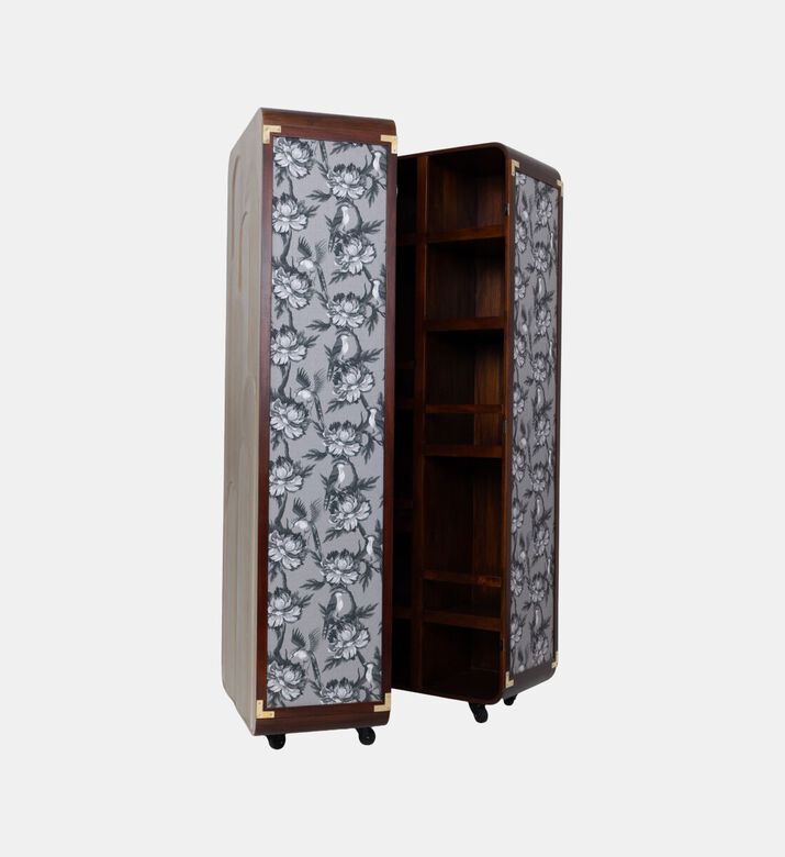 Home Deco and More Arch Mango Wood Bar Cabinet, Packshot View