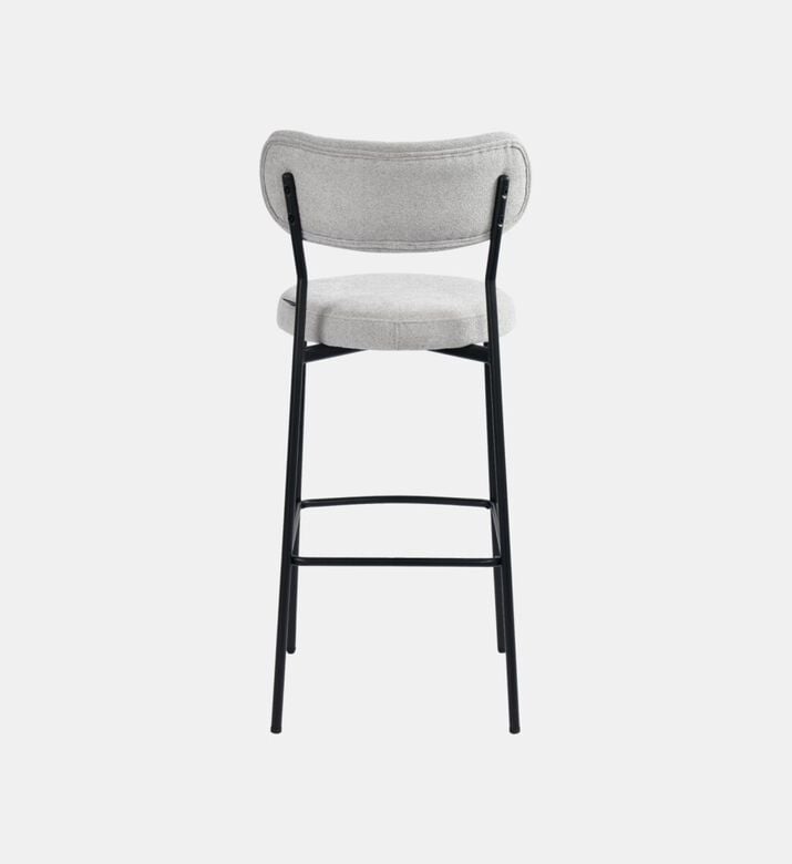 Home Deco and More Archie Fabric Steel Bar Chair Grey, Packshot View