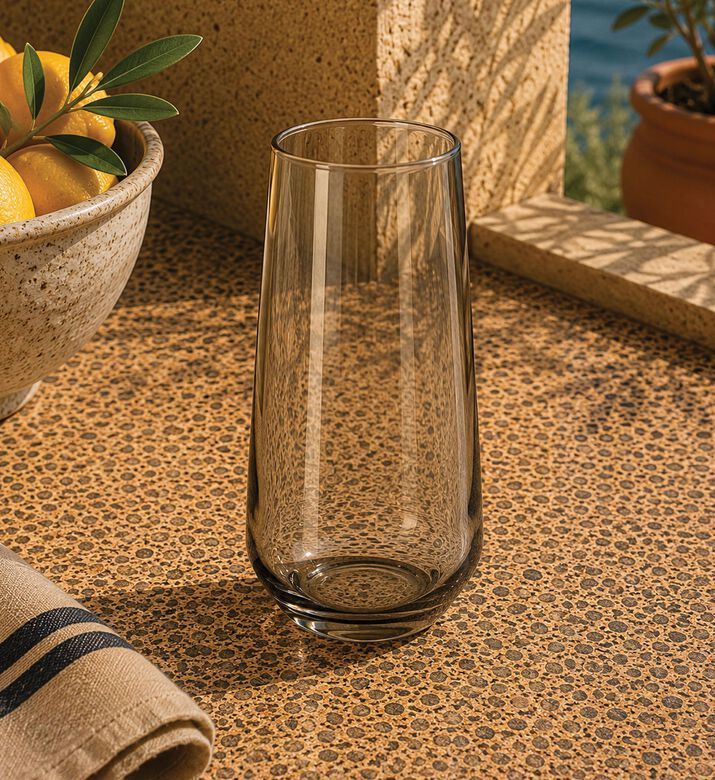 Home Deco and More Classic Drinking Glass, Grey, Packshot View