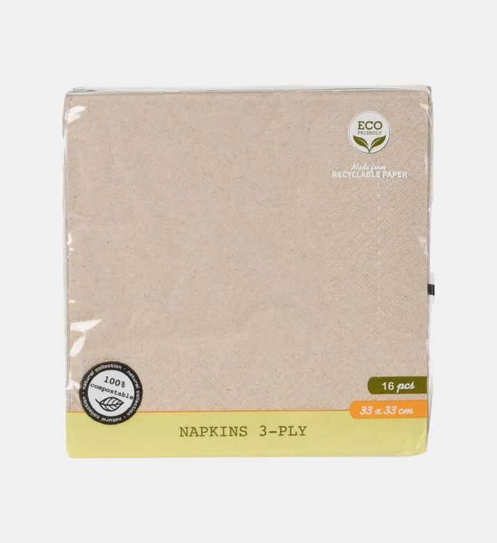 Home Deco and More Recycled Paper 16-piece Napkins Set, Packshot View