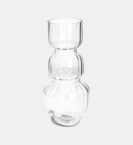 Kersten Three-layer Clear Glass Vase, Transparent, 14x14x31-cm, Packshot View