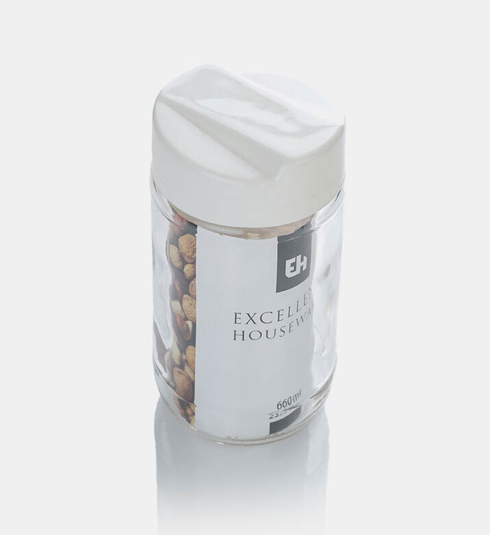 Plastic Lid Glass Storage Jar