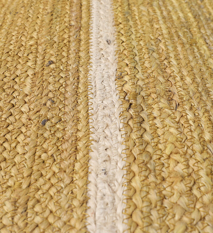 Toffy Jute Fabric Square Filled And Vaccumed Cushion