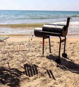 Bbq Lidded Fire Bowl Train Smoker