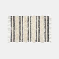 Radika Fabric Square Fringe Rug