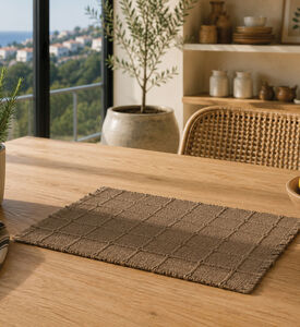 Home Deco and More Recycled Cotton Plush Striped Rug, Packshot View