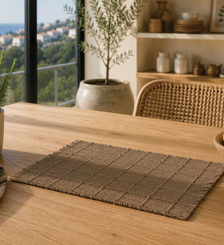 Home Deco and More Recycled Cotton Plush Striped Rug, Packshot View