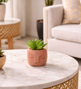 Home Deco and More Artificial Plant-in-cement Pot, Packshot View