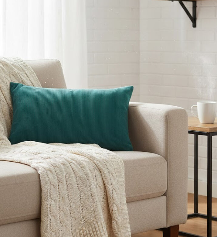 Deko and Co Cord Rectangle Cushion, Packshot View