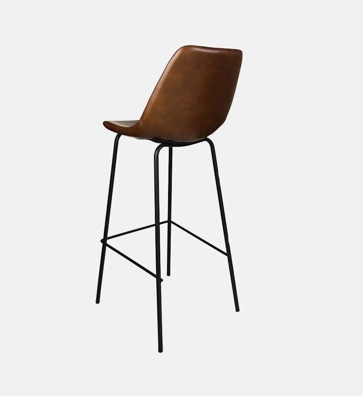 Home Deco and More Synthetic Leather Mappo Bar Chair, Burgundy, 44x47x104-cm, Packshot View