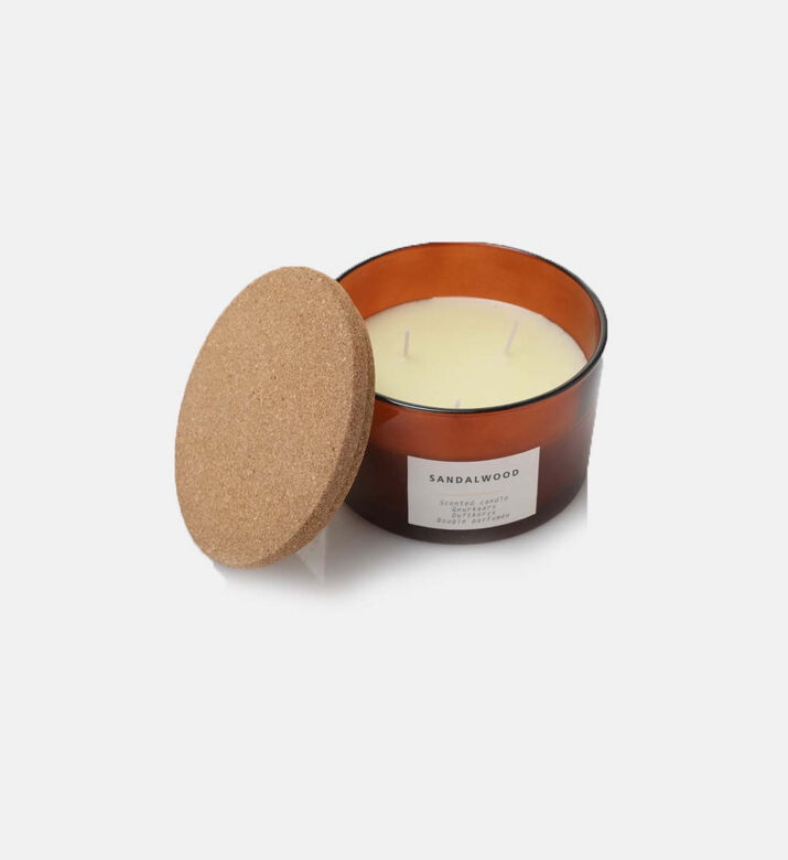 Glass Cork Lid Scented Candle Jar