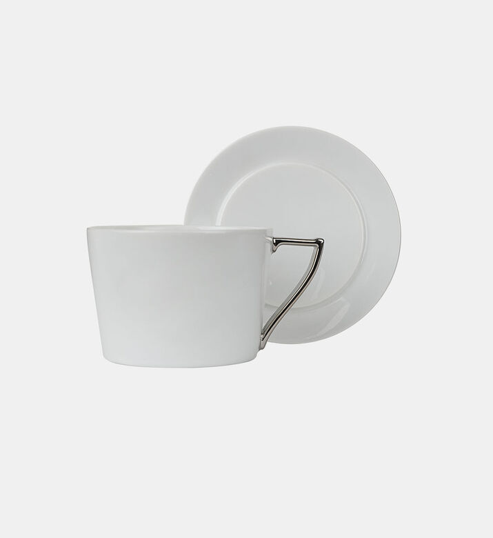 Guy Degrenne Porcelain Lungo Cup Saucer Set, Packshot View