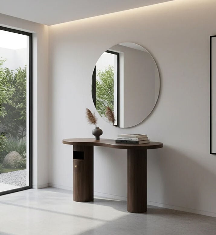 Home Deco and More Pillar Mango Wood Writing Desk, Packshot View Home Deco and More Pillar Mango Wood Writing Desk, Packshot View