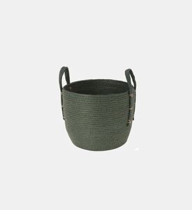 Home and Styling Paper Basket, Dark-green, S, Packshot View