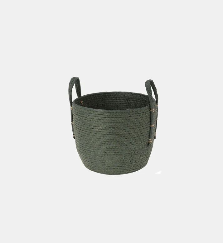 Home and Styling Paper Basket, Dark-green, S, Packshot View