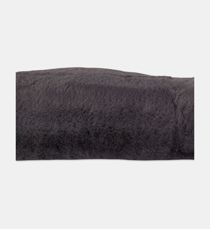 Home Deco and More Faux-fur Rectangular Small Rug, Black, 150x100-cm, Packshot View