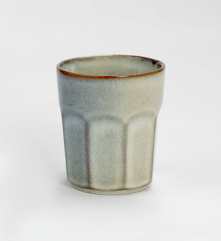 Earthy-toned Long Structured Mug