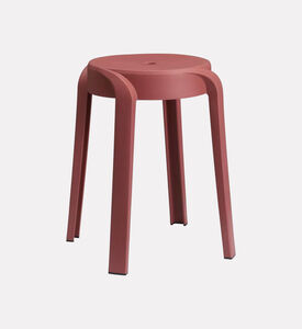 Home Deco and More Stackable Pp Ocher Stool, Red, Packshot View