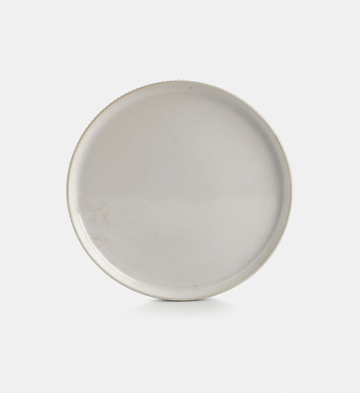 Home Deco and More Ceramic Ribbed Round Plate, Packshot View