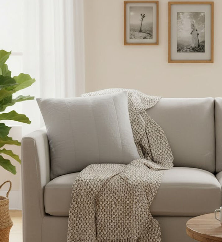 Home Deco and More Linen Square Cushion, Packshot View