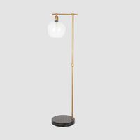 Glass Metal Tube Floor Lamp