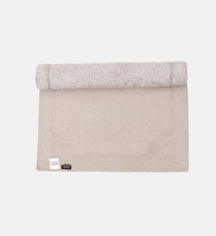 Home Deco and More Aristo Cotton Bath Mat, Light-grey, 60x90-cm, Packshot View