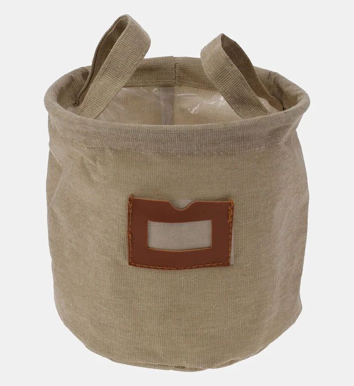 Home and Styling Canvas Bucket Storage Label Bag, Packshot View