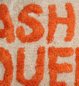 Kersten Fashion Queen Inscribed Rectangular Cotton Throw Pillow, Packshot View