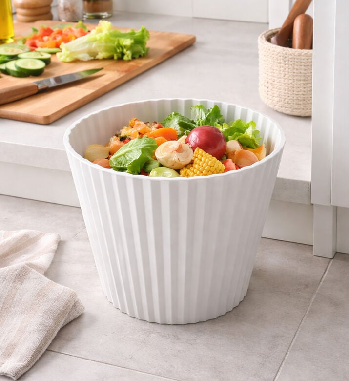 Home Deco and More Accordion Plastic Round, Grey, 10-l, Packshot View