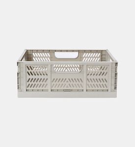 Home Deco and More Rectangular Foldable Basket, Grey, L, Packshot View