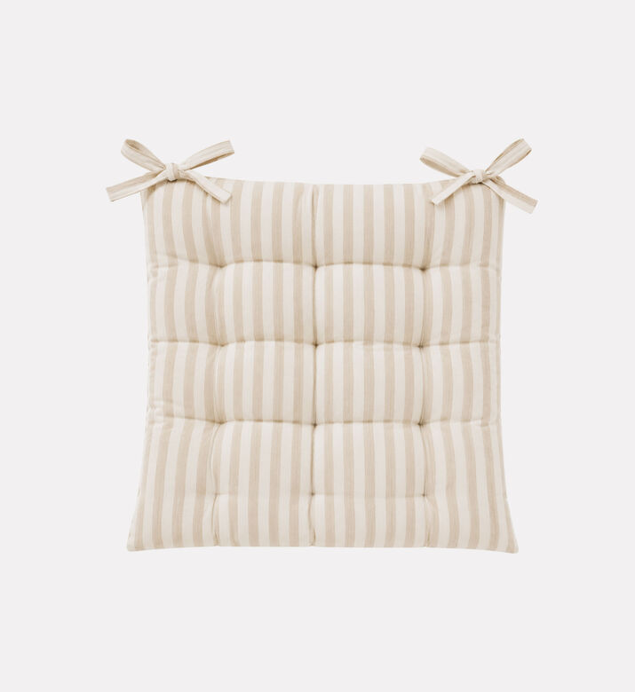 Home Deco and More Square Chair Pad, White, Packshot View