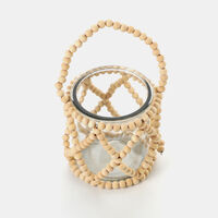 Glass Wood Tealight Holder