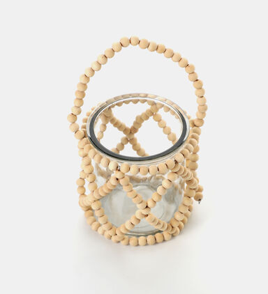 Glass Wood Tealight Holder