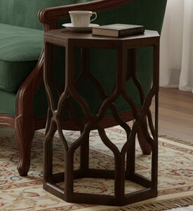 Home Deco and More Octa Mango Wood Side Table, Packshot View