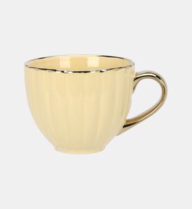 Home Deco and More Porcelain Gold-rimmed Mug, Yellow, Packshot View