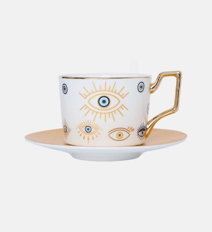Eye Coffee Cup Tray Ceramic Set