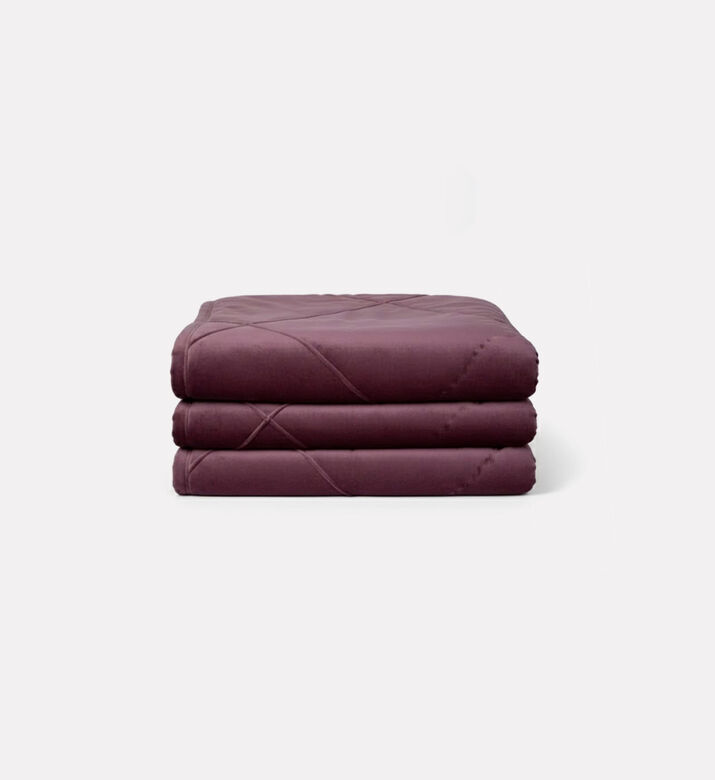 2LIF Pintuk Velvet Throw, Purple, Packshot View