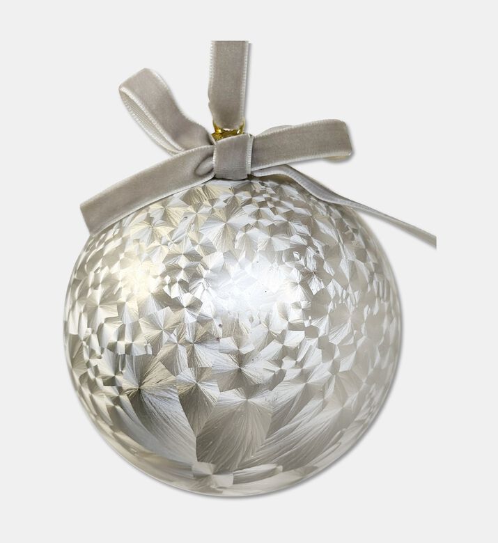 Shishi Frosted Ball With Bow 10cm, Packshot View