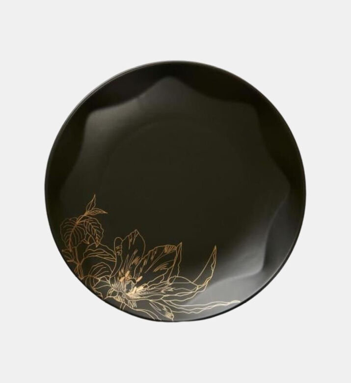 Essenza Masterpiece Floral Bread Plate, Dark-green, 21-cm, Packshot View