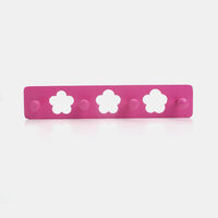 Flower Cut-out 3 Hooks Coat Hanger